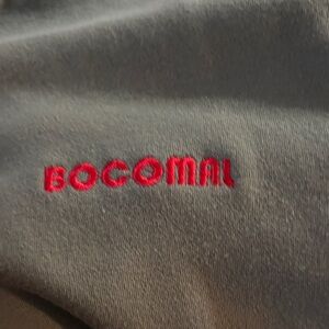 BOCOMAL FR Henley Gray Shirt with Red Logo